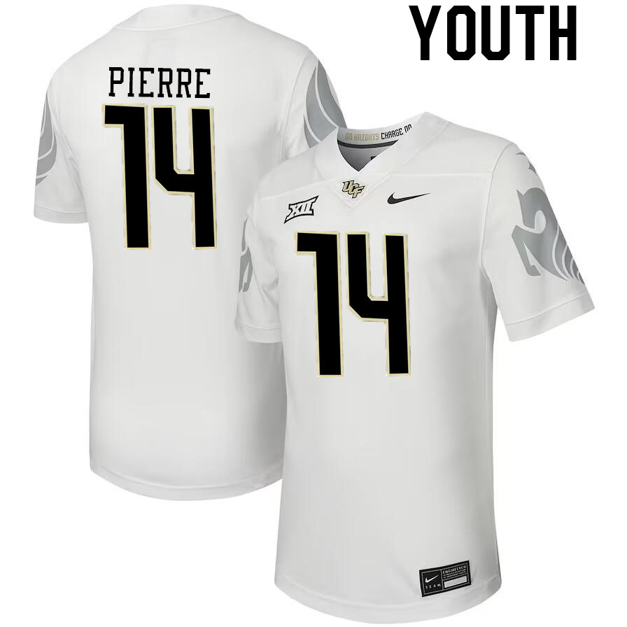 Youth #14 Jesiah Pierre UCF Knights Big 12 Conference College Football Jerseys Stitched-Black